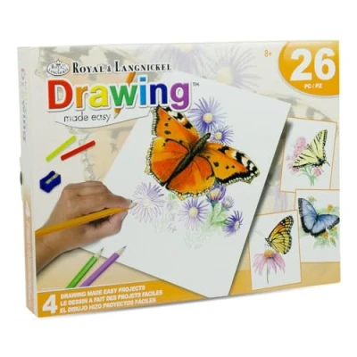 Image of Royal and Langnickel Drawing Made Easy 4 Butterfly Projects Set