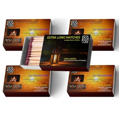Image of ZYBUX Bryant and May Extra Long Safety Matches (Pack of 5)