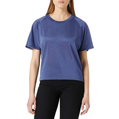 Image of Desigual Women&#039;s Tee Volantes Sleeves T Shirt, Blue, S