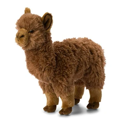 Image of WWF 15198002 Realistic Alpaga Plush Toy with Many Similar Details Soft and CE Standard Beige Height 31 cm