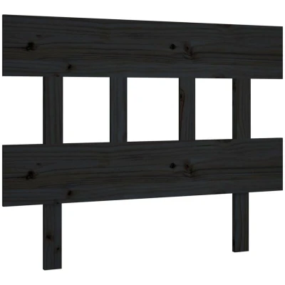 Image of vidaXL Bed Headboard Black 93.5x3x81 cm Solid Wood Pine