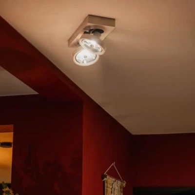 Image of Qazqa Modern Spotbar I Spotlight Ceiling bar White Swivel and tilt Go 2 Suitable for LED G9 Way Light Aluminium Surface Mounted spotway Living Room Kitch