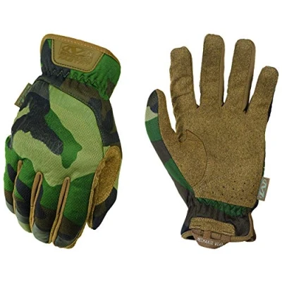 Image of Mechanix Wear FastFit Woodland Camo Touch Screen Gloves (X Large, Camouflage), FFTAB 77 011