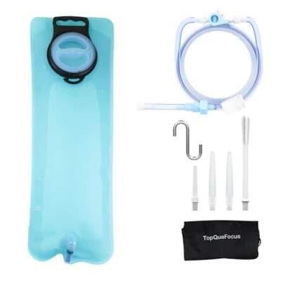 Image of TopQuaFocus Travel Portable Enema Bag kit Anel Douche for Men Women Colon Cleansing 3L