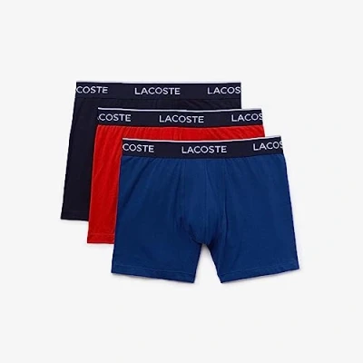 Image of Lacoste 3 PACK Pants, Men&#039;s, Size: Medium, Navy blue/red/methylene