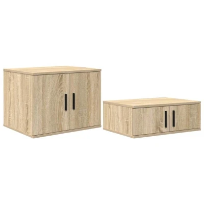 Image of vidaXL Storage Cabinet in Sonoma Oak 118x41x40 cm, Made of Engineered Wood