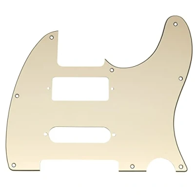 Image of Musiclily Pro 8 Holes Guitar Pickguard for Brent Mason Tele Style Electric Guitar, 3ply Cream