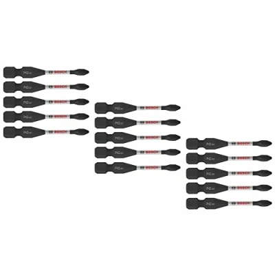 Image of BOSCH ITDPH2215 15 Pack 2 in. Driven Phillips #2 Impact Tough Screwdriving Power Bits