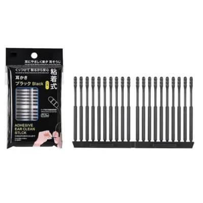 Image of Ear Scoop Disposable Sticky Stick Cleaning Adhesive Hollowing Wax Cleaner (Pack of 40)