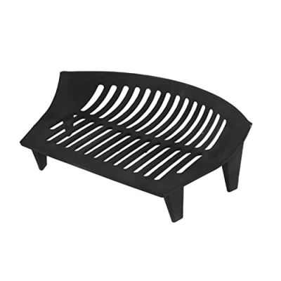 Image of Stax Hearth &amp; Home Cast Iron Fire Grate for 16 Inch Opening Heavy Duty Log Coal Fireplace Rack, Black