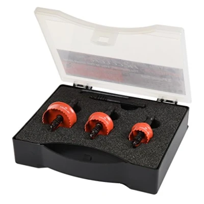 Image of Armeg SSH3PCSET Sheet Steel Holesaws (3 Piece) , Red