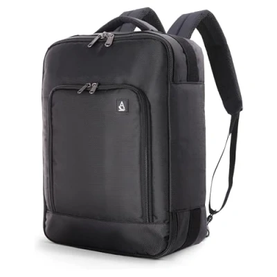 Image of Aerolite 40x30x15 Maximum Size for British Airways, Air France and KLM Hand Cabin Luggage Approved Travel Carry On Under Seat Backpack Also Suitable Other Airlines with 2 Year Guarantee, Black