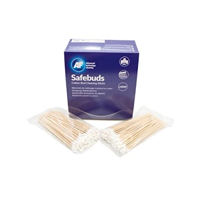 Image of AF Safebuds Cotton Bud Cleaning Stick 10 x 100 Resealable Bags of Safebuds, SBU000