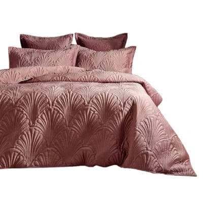 Image of Paoletti Contemporary Palmeria Oxford Pillowcase, Blush, 50 x 75cm