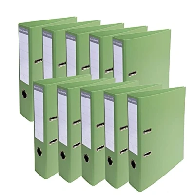 Image of Exacompta Ref. 53756E Box of 10 Prem&#039;Touch A4 lever arch files Spine 70 mm Mechanical 75 External dimensions: 32 x 29 7 cm file format Colour: Anise green
