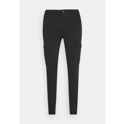 Image of Jack &amp; Jones Imarco Jjjoe Cuffed AKM Cargo trousers, Men&#039;s, Size: 36x32, Black