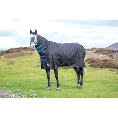 Image of Shires Highlander 200G Horse/Pony Turnout Full Neck Combo Rug in Black 5&#039;9&quot; / 69&quot;,