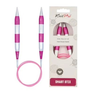 Image of KnitPro SmartStix Circular Needle 100cm 12.00mm 3pcs, Pink