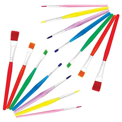 Image of Baker Ross FE334 Assorted Paint Brush Set Pack of 14, Kids Brushes, Painting Supplies, Childrens Art Supplies