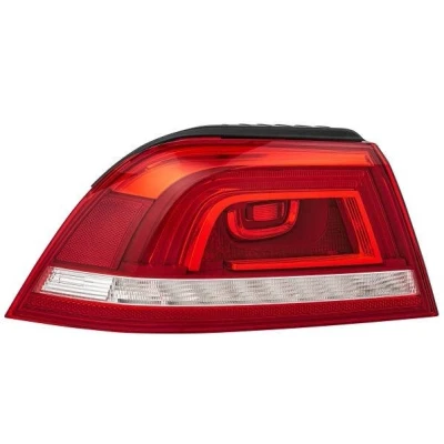 Image of 1Q0945095P, 1Q0945095S Rear light HELLA 2SD 010 697 091 Left Outer section LED 12V Crystal clear, red with bulb holder VOLKSWAGEN: Eos