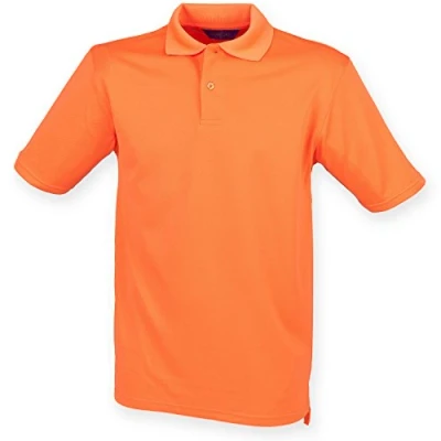 Image of Henbury Mens Coolplus® Pique Polo Shirt (S) (Burnt Orange)