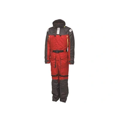 Image of Kinetic Guardian Flotation Suit in Two Colours, Sizes S to 3XL, ISO 124026 Certified (Red/Grey, XL)
