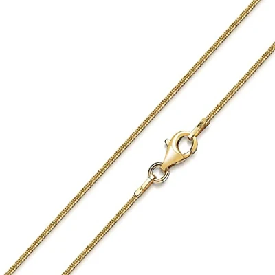 Image of MATERIA Snake Chain Necklace Vermeil 18K Gold over Sterling Silver 1,2 mm available in 16 47 inches #K22 G