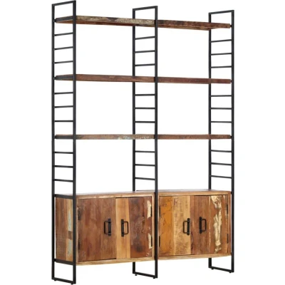 Image of vidaXL 4 Tier Bookcase 124x30x180 cm Solid Reclaimed Wood
