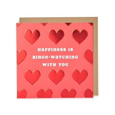 Image of Kindred Happiness Is Binge Watching With You Valentines Card