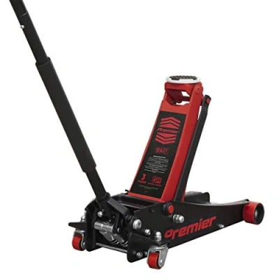 Image of Sealey Premier Trolley Jack 3 Tonne Rocket Lift Red