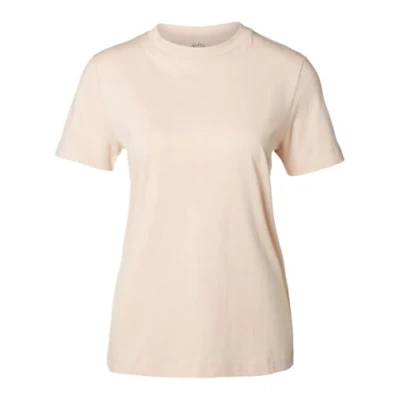 Image of SELECTED FEMME Women&#039;s SFMY Perfect SS TEE Box Cut Color T Shirt, Pink (Cameo Rose), M