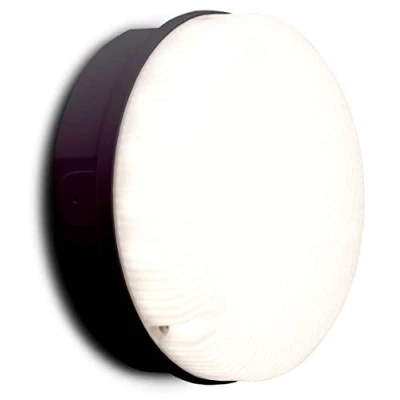 Image of Luceco LED Mosi Bulkhead Round 200 mm 735LM 7W IP65 4000K Black Standard