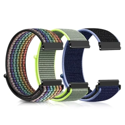 Image of Ecogbd Nylon Replacement Strap 16mm 18mm 19mm 20mm 22mm, Quick Release Sport Watch Straps for Women Men, Soft Fabric Adjustable Breathable Loop Watchband