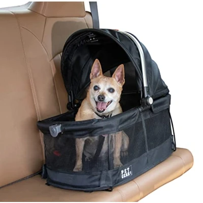 Image of Pet Gear View 360 Safety Carrier &amp; Car Seat for Small Dogs Cats Push Button Entry