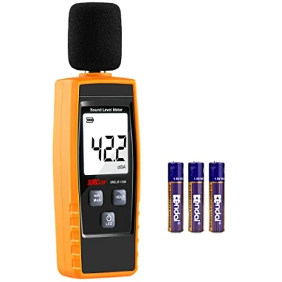 Image of Digital Sound Level Meter Hand held dB with Programmable Alarm Value Function, 30 130dB(A) Decibel Noise Tester Measurement LCD Dispaly, Max/Min/Hold Function
