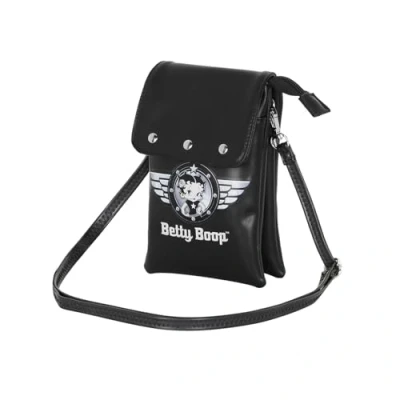 Image of Betty Boop Motor Love Mobile Phone Bag, Black, 12 x 20 cm