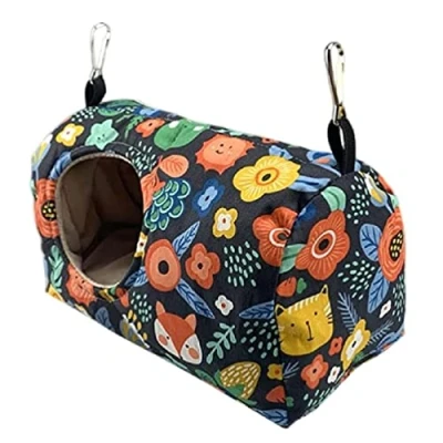 Image of Frotox parrot nest hammock Happy snuggle Hanging Tent Winter warm House small animal Hideaway for Hamsters Budgies Conures bird cage guinea pigs bed