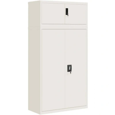 Image of vidaXL File Cabinet White 90x40x180 cm Steel
