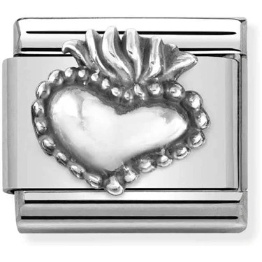 Image of Nomination Silver Sacred Heart Charm