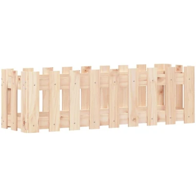 Image of vidaXL Garden Raised Bed with Fence Design 100x30x30 cm Solid Wood Pine