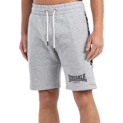 Image of Lonsdale Men&#039;s scarvell Shorts, Marl Grey/Black/White, L