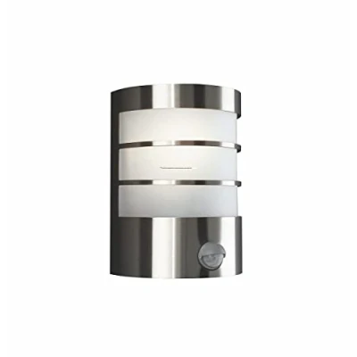 Image of Philips Lighting Outdoor Wall Light, Stainless Steel, Charcoal
