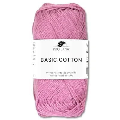 Image of Frida&#039;s Wollhaus Pro Lana 50 g Basic Cotton Knitting Crochet Wool Yarn 64 Colours (144 Orchid)