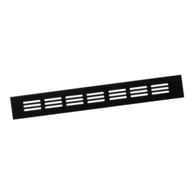 Image of 40x300mm Air Vent Cover Aluminium Ventilation Grille Black Furniture Grill for Door, Wardrobe, Radiator