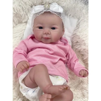 Image of Lonian Reborn Dolls 19 Inch Realistic Newborn Baby Doll with Soft Body That Look Real Pacifier (Juliette)