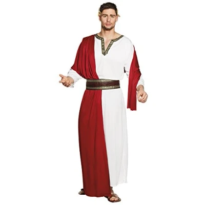 Image of Boland 83696 Roman Emperor Julius Caesar Adult Costume Red/White Size 50/52, Unisex