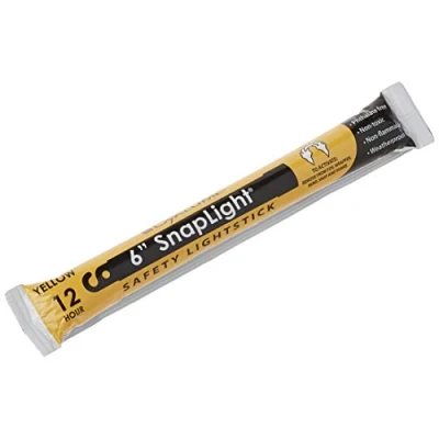 Image of Cyalume Yellow Emergency Glow Sticks Premium 6 SnapLight Survival with 8 Hour Duration for Use as Flares and Hiking Safety Gear (Bulk Pack of 20 Sticks)