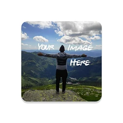 Image of Personalised Photo Coasters Your Image, Photo, Text, Logo. Wine Drinks Tea Coffee Mat (1x Square)