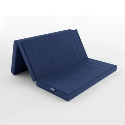 Image of MOTHER NURTURE Classic Foam Foldable Mattress, Blue, 120 x 60 6 cm