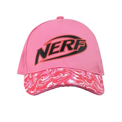 Image of Nerf Baseball Cap Kids Camouflage Hat for Girls Pink One Size